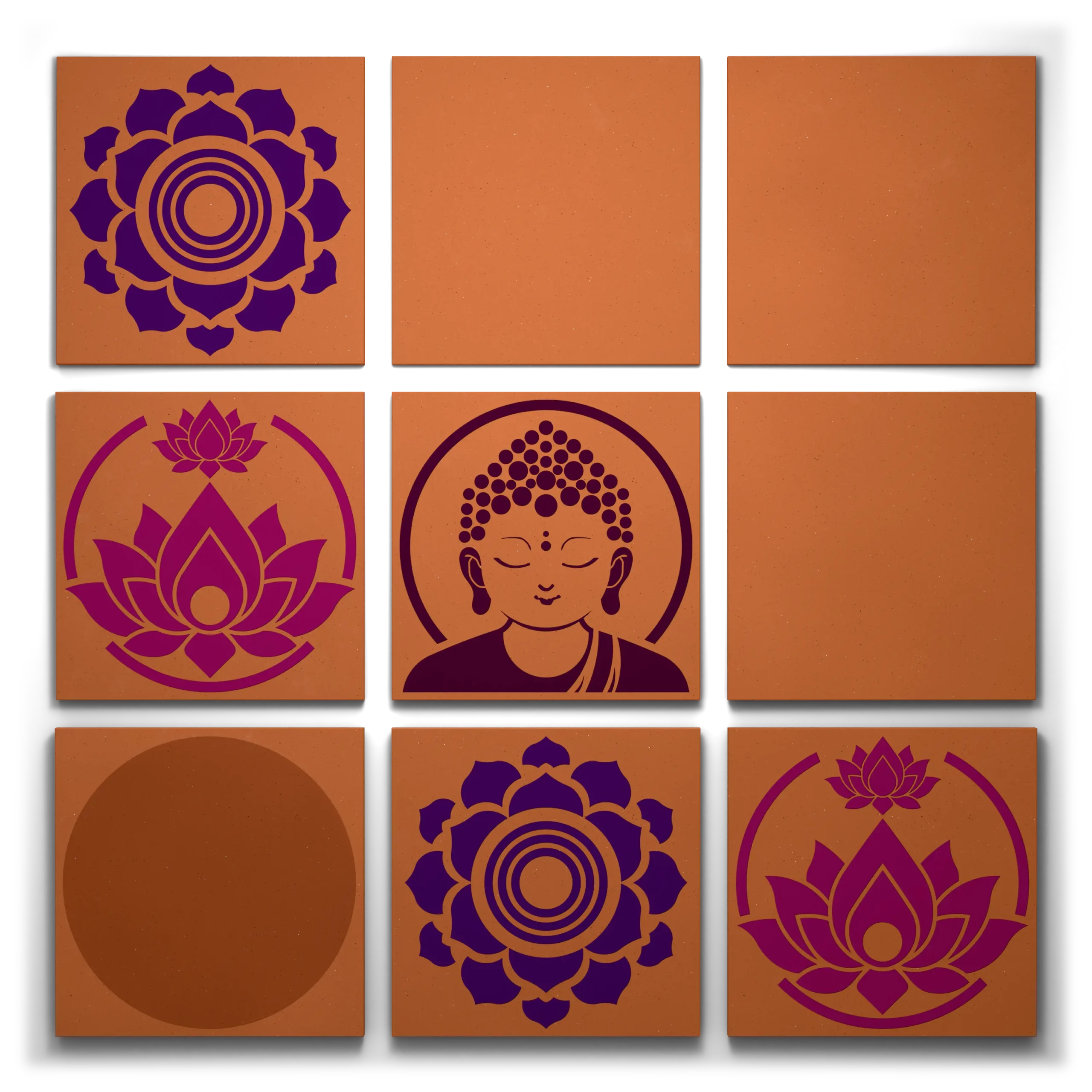 lotus and buddha 9 set