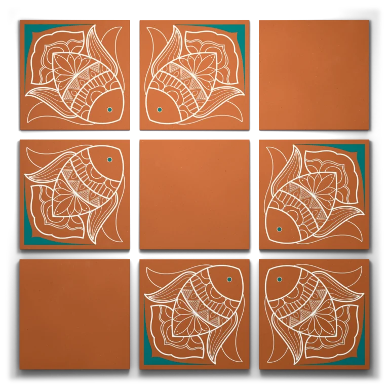 madubani fish 9 set